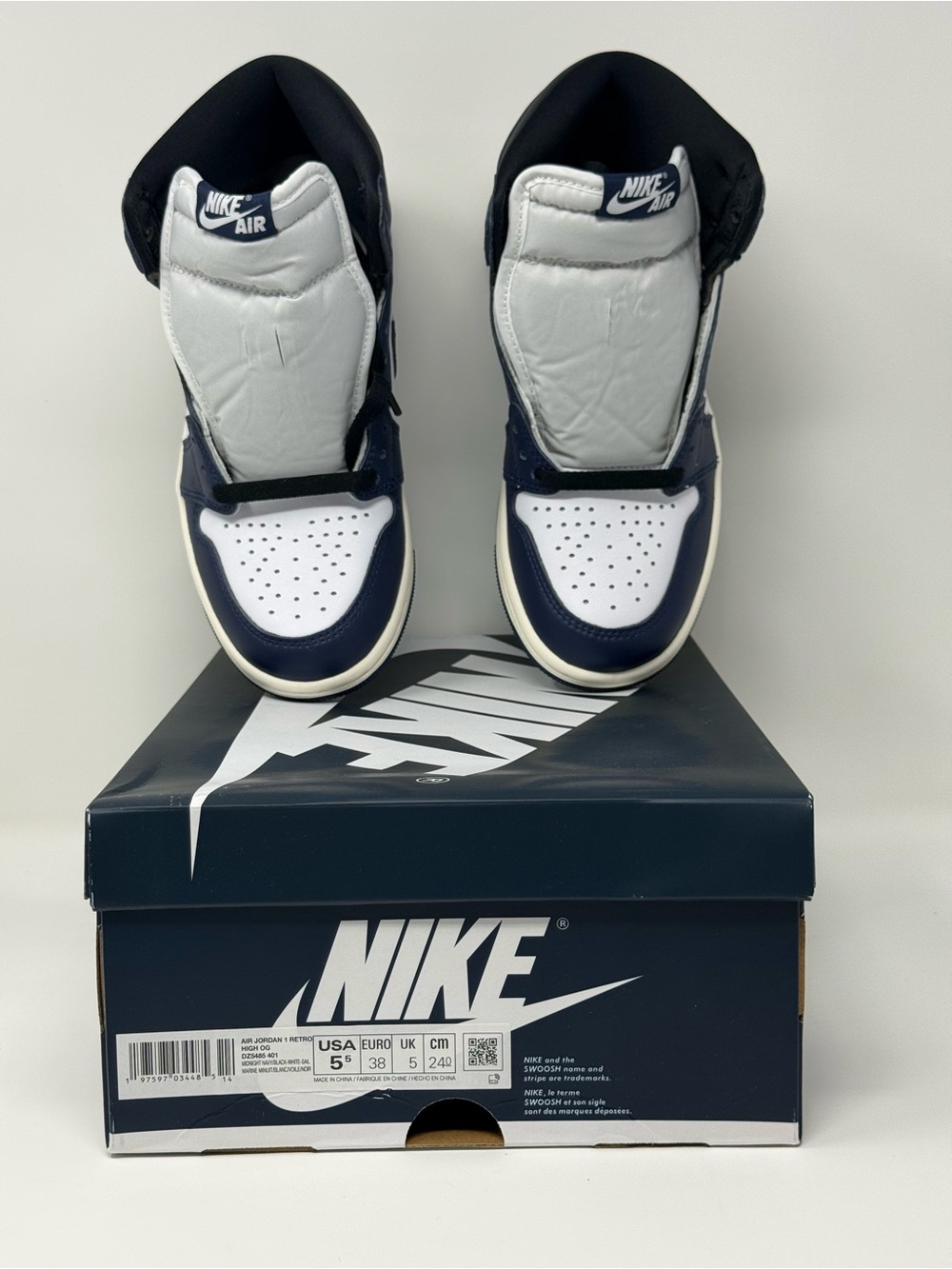 Size 5.5Y - Air Jordan 1 Retro OG High Midnight Navy GS